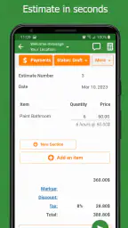 Contractor Estimate & Invoice screenshot