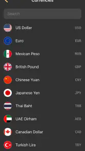 Currency converter offline screenshot