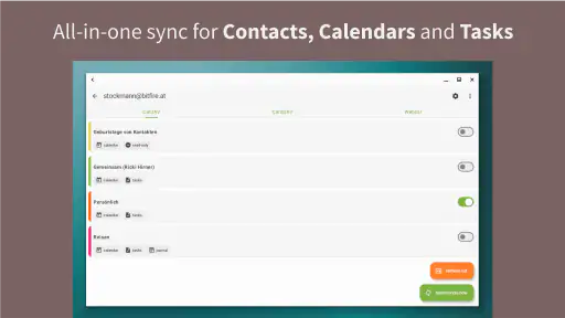 DAVx⁵ – CalDAV CardDAV WebDAV screenshot