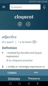 Dictionary - Merriam-Webster screenshot