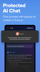 DuckDuckGo Browser, Search, AI screenshot