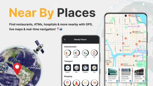 Earth Map Satellite: View screenshot