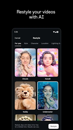 Edits, an Instagram app screenshot