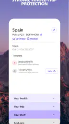 Faye Travel Insurance screenshot