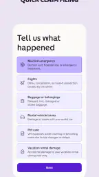 Faye Travel Insurance screenshot