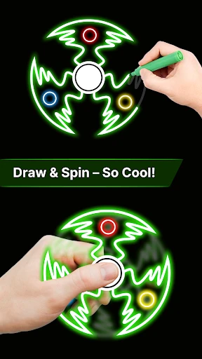 Finger Spinner: Glow Art Draw screenshot