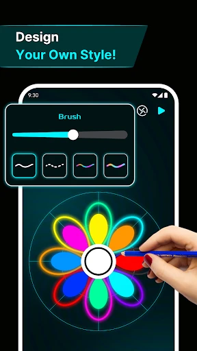 Finger Spinner: Glow Art Draw screenshot