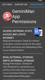 GeminiMan WearOS Manager screenshot