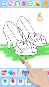 Glitter Beauty Coloring Pages screenshot