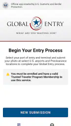 Global Entry screenshot