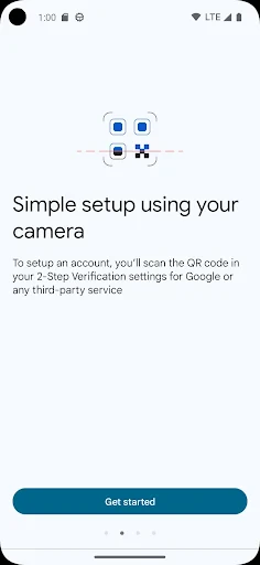 Google Authenticator screenshot