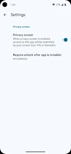 Google Authenticator screenshot