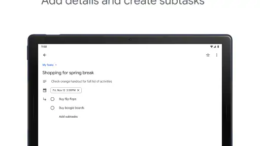 Google Tasks screenshot