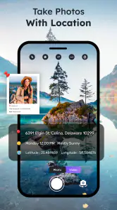 GPS Camera with Time Stamp screenshot