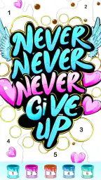 Graffiti Quote Color by number screenshot