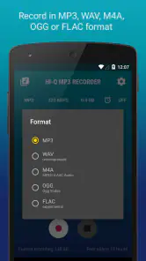 Hi-Q MP3 Voice Recorder (Pro) screenshot