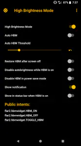 High Brightness Mode screenshot