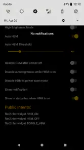 High Brightness Mode screenshot