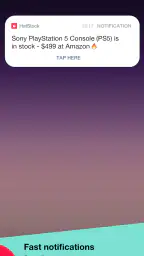 HotStock - in-stock alerts screenshot