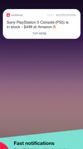 HotStock - in-stock alerts screenshot