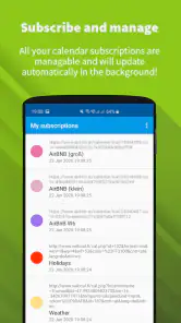 ICSx⁵ – Subscribe to calendars screenshot
