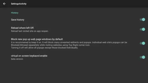 Internet Browser (TV) screenshot