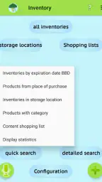 Inventory and Shopping list screenshot