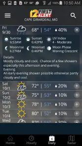 KFVS12 First Alert Weather screenshot