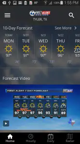 KLTV First Alert Weather screenshot