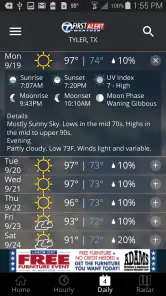KLTV First Alert Weather screenshot