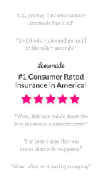 Lemonade Insurance screenshot
