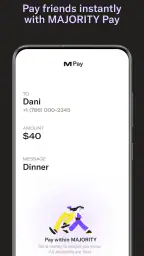 MAJORITY: Mobile banking screenshot