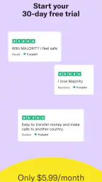 MAJORITY: Mobile banking screenshot