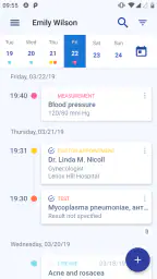 Medical records screenshot