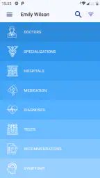 Medical records screenshot