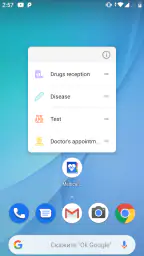 Medical records screenshot
