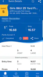 Meet Mobile: Swim screenshot