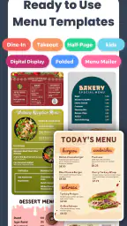 Menu Maker, Menu Templates screenshot