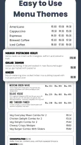 Menu Maker, Menu Templates screenshot