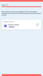 Mileage Log from Google Maps screenshot
