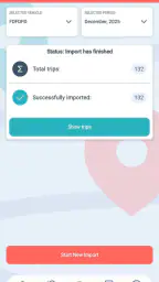 Mileage Log from Google Maps screenshot