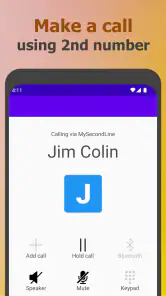 My 2nd Line Text Call Number screenshot