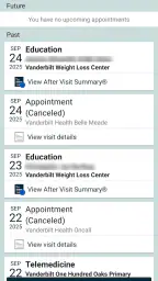 My Health at Vanderbilt screenshot