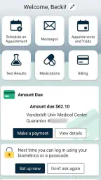 My Health at Vanderbilt screenshot