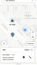 MyINFINITI App screenshot