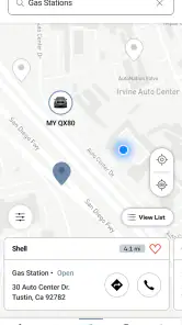MyINFINITI App screenshot