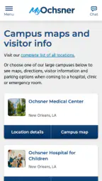 MyOchsner screenshot