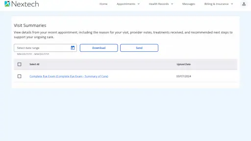 myPatientVisit Portal screenshot