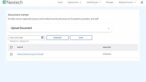 myPatientVisit Portal screenshot