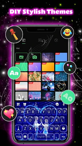 Neon Love Theme screenshot
